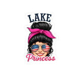 Lake Princess Sticker | Patriotic Sunglasses Girl Kiss-Cut Sticker