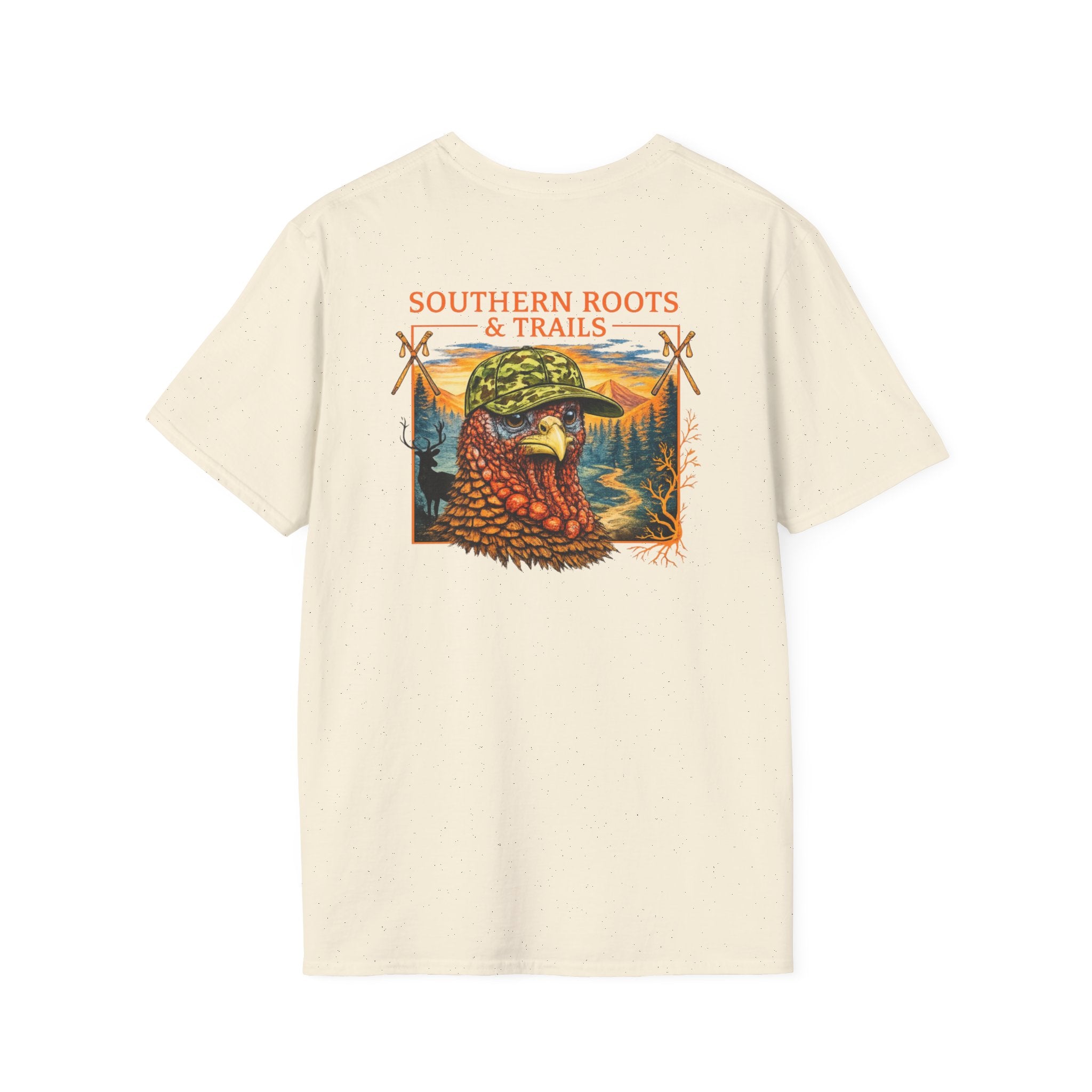 Southern Roots & Trails Turkey Hunting Shirt | Southern Outdoor Graphic Tee | Faith Family Outdoors | Unisex Comfort Tee