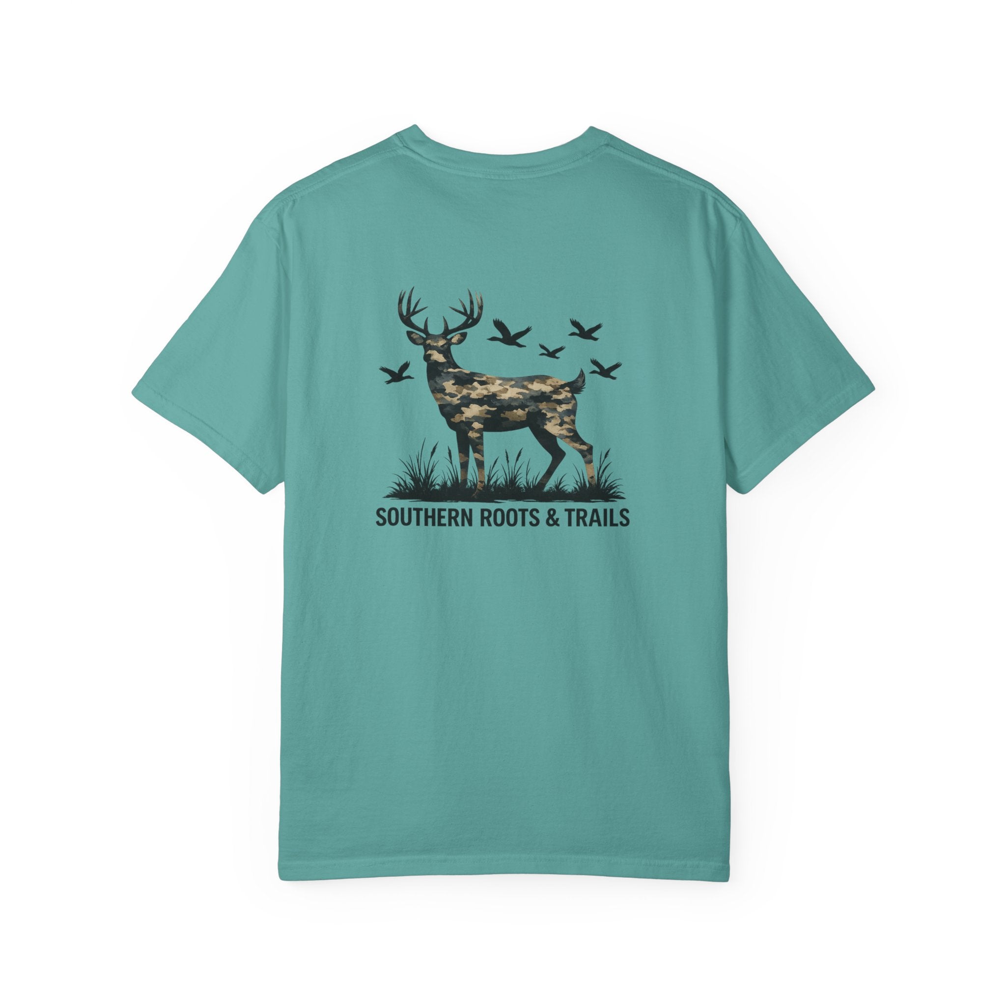 Southern Roots & Trails Camo Buck Tee