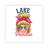Lake Princess Square Sticker | Patriotic Sunglasses Blonde Hair Bandana