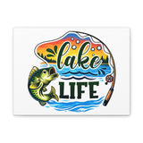Lake Life Fishing Canvas | Matte Stretched Wall Art