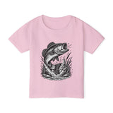 Jumping Bass Toddler T-shirt | Fishing Fish Graphic Tee