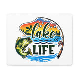 Lake Life Fishing Canvas | Matte Stretched Wall Art
