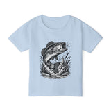 Jumping Bass Toddler T-shirt | Fishing Fish Graphic Tee