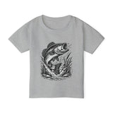 Jumping Bass Toddler T-shirt | Fishing Fish Graphic Tee